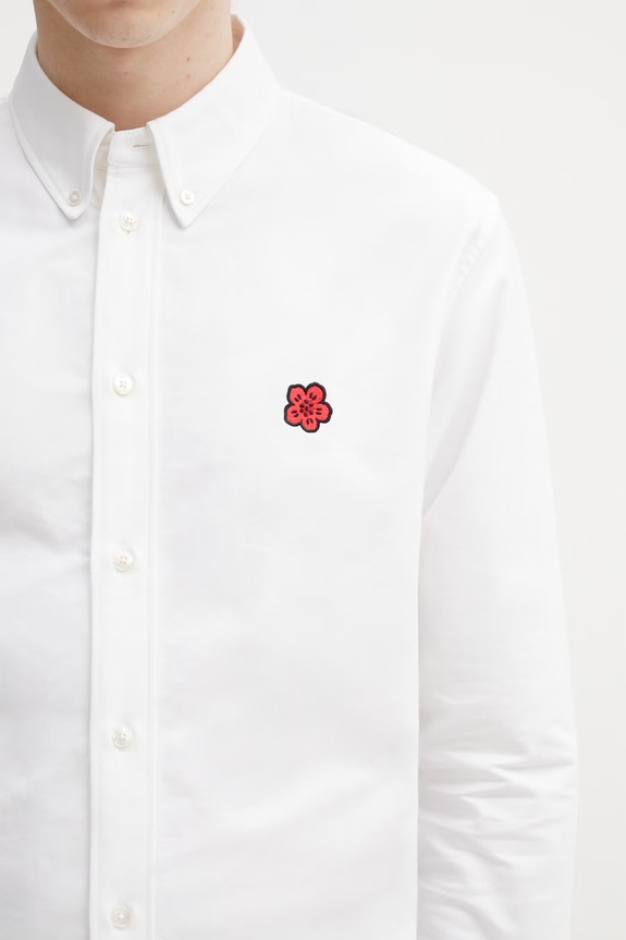 Kenzo cotton shirt white FG55CH4109LO