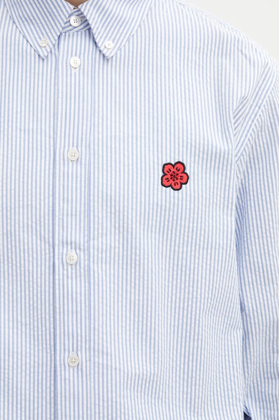 Kenzo cămașă din bumbac albastru FG55CH4109KB