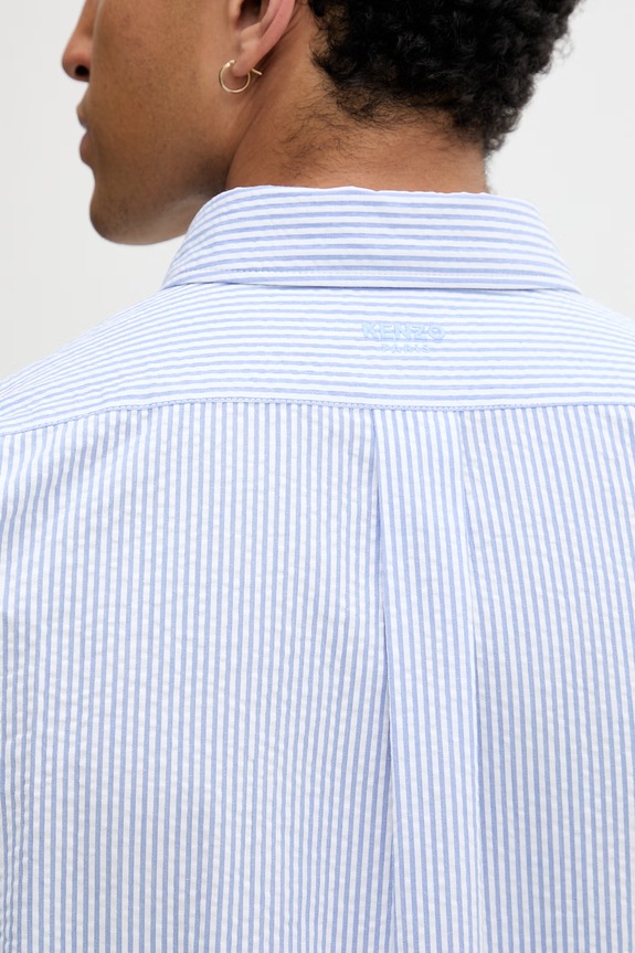 Kenzo camicia in cotone FG55CH4109KB blu