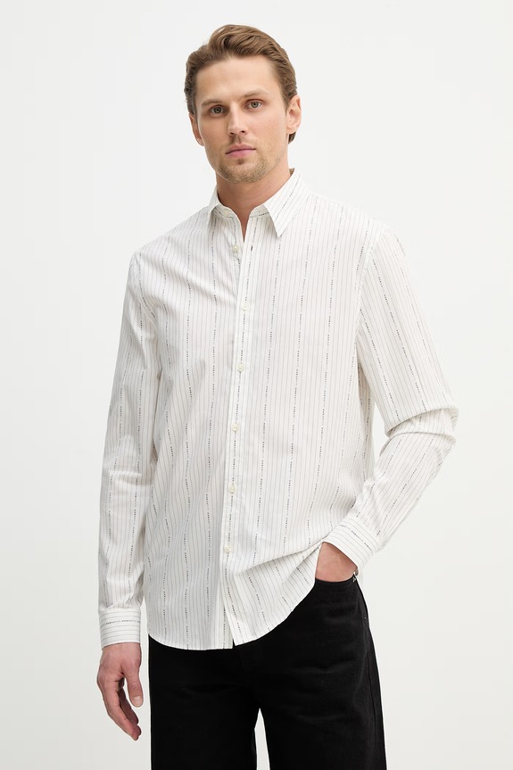 Guess camicia in cotone regolare bianco M6RH71.WK001