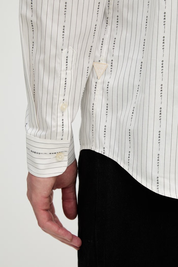 Guess camicia in cotone M6RH71.WK001 bianco
