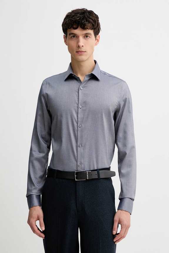 Košulja Calvin Klein sitni uzorak mornarsko plava LV019EU085