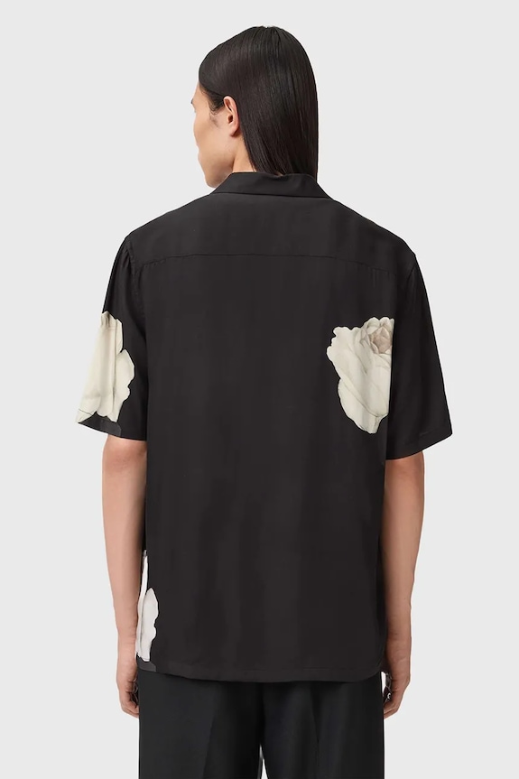 Košeľa AllSaints M082SD čierna SS26
