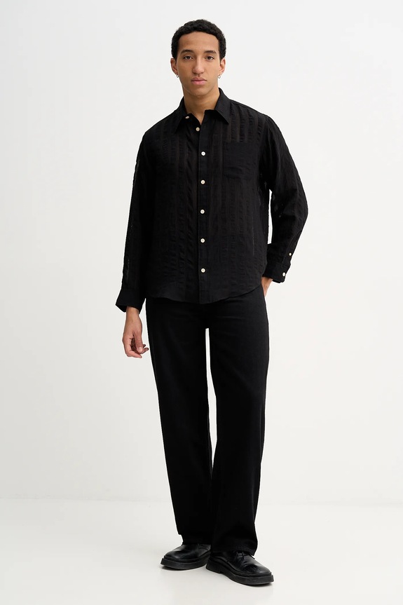 AllSaints koszula M025SD czarny SS26
