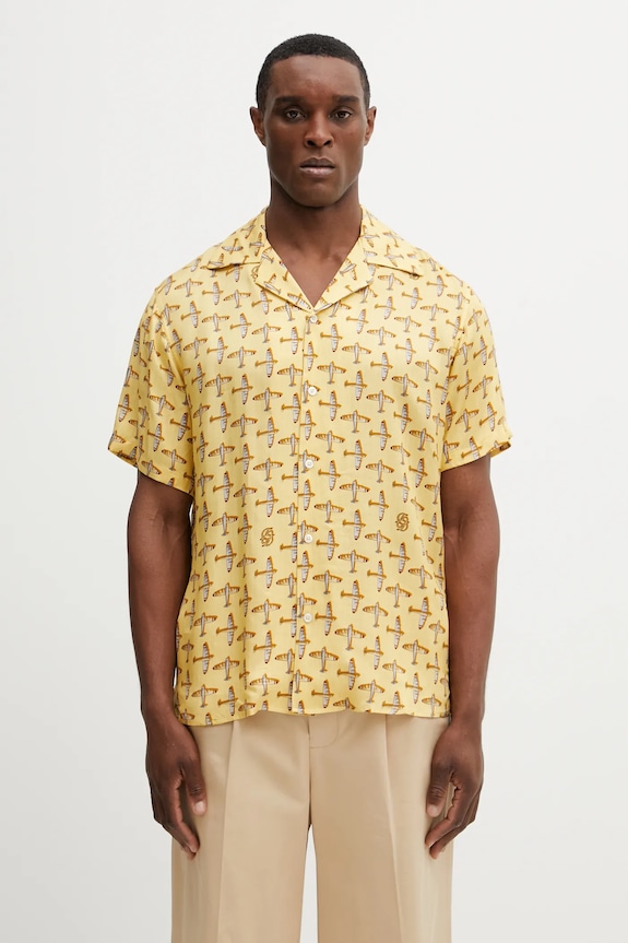 Drôle de Monsieur shirt Skyline regular yellow J.SH230.VI028.YL