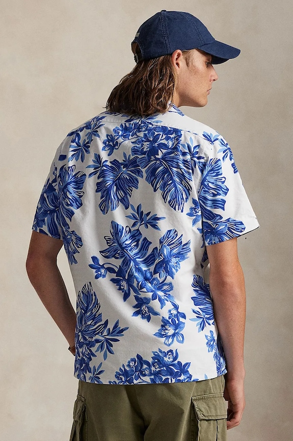 Βαμβακερό πουκάμισο Polo Ralph Lauren 710P04447 μπλε SS26