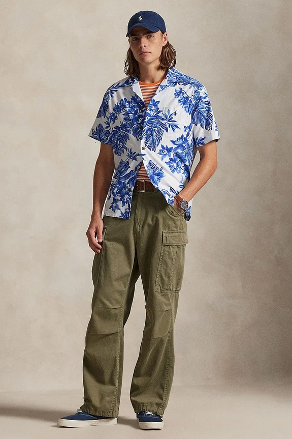 Ρούχα Βαμβακερό πουκάμισο Polo Ralph Lauren 710P04447 μπλε
