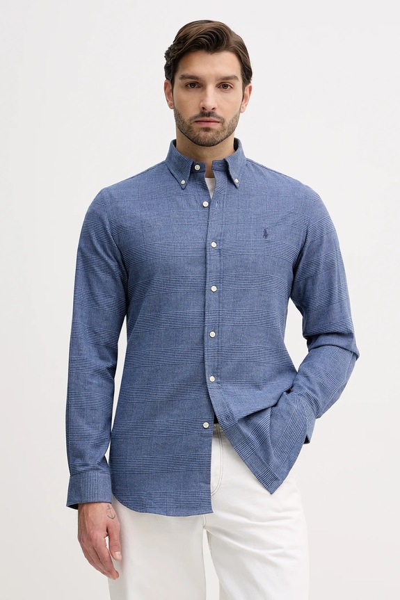 Košeľa Polo Ralph Lauren nášivka tmavomodrá 710P07185