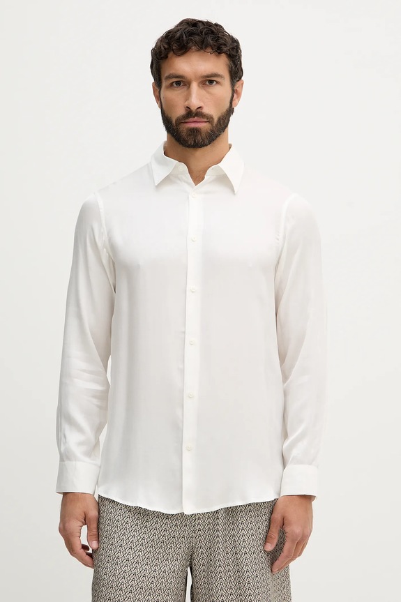 Košeľa Armani Exchange jednofarebný béžová XM001817.AF13235