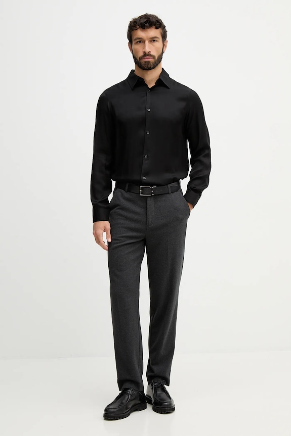 Armani Exchange cămașă XM001817.AF13235 negru SS26