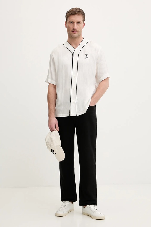 Armani Exchange cămașă XM001818.AF13235 bej SS26