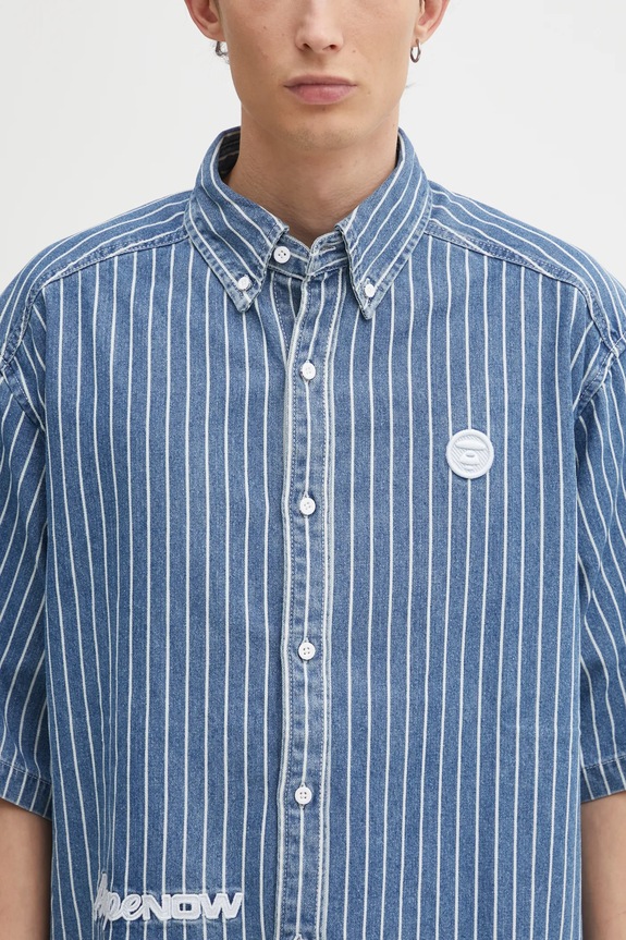 AAPE cămașă jeans Now albastru AAPSRM8515XAO