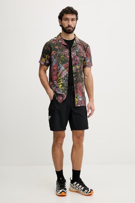 Columbia camicia da uomo Tech Trail 2118605 verde SS26