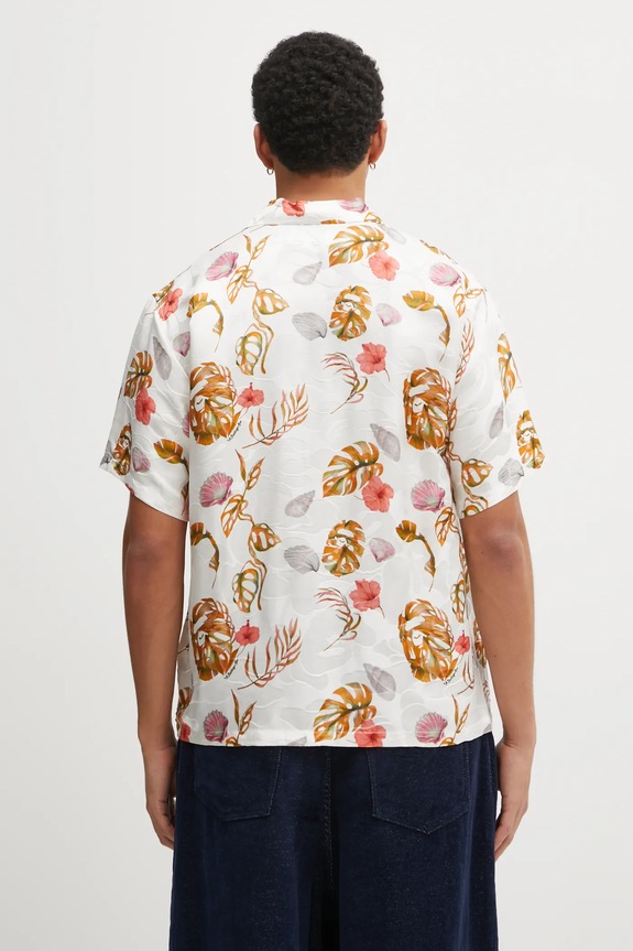 Clothing A Bathing Ape shirt with silk Vacation Pattern Open Collar 1L30132308 white