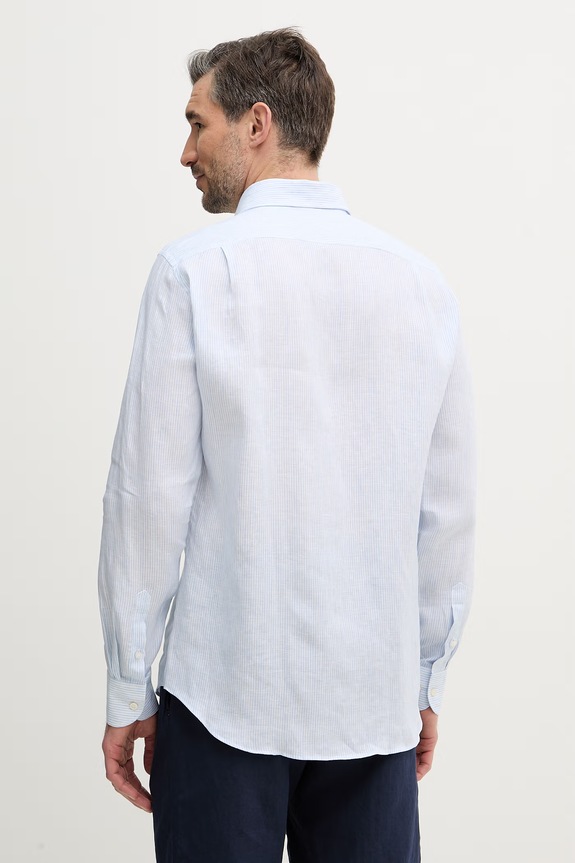 Abbigliamento Paul&Shark camicia di lino 26413158CF blu