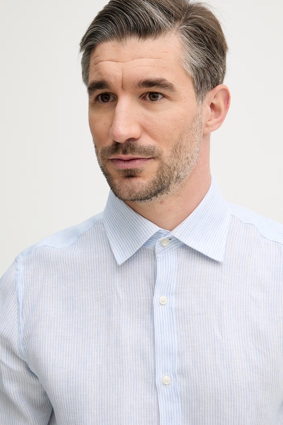 Paul&Shark camicia di lino blu 26413158CF