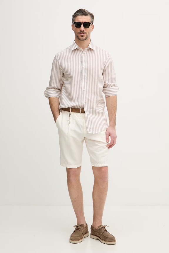 Paul&Shark camicia di lino 26413162CF beige SS26