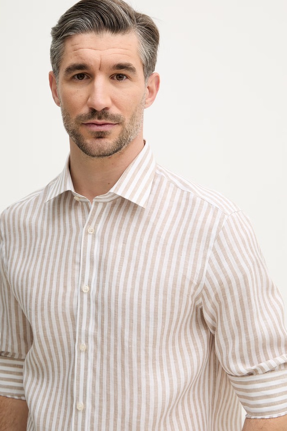 Paul&Shark camicia di lino beige 26413162CF