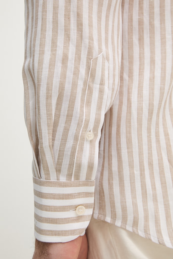 Lanena košulja Paul&Shark 26413162CF bež