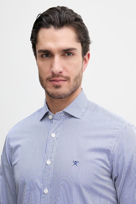 Hackett London cămașă din bumbac albastru HM3010537