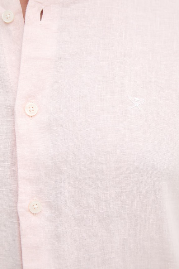Hackett London koszula lniana HM3010636 różowy