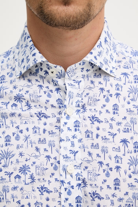 Hackett London πουκάμισο ανδρικό βαμβακερό HM3010612 μπλε