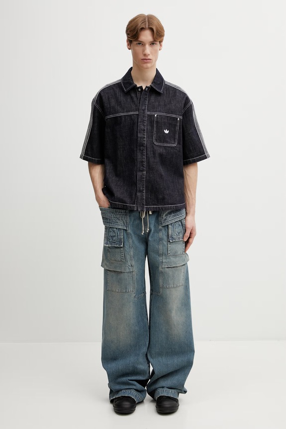 adidas Originals denim shirt KG6448 navy