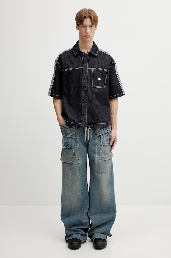 adidas Originals denim shirt KG6448 navy