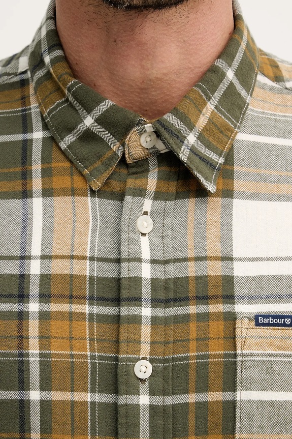 Barbour cămașă din bumbac Malham MSH5650 verde