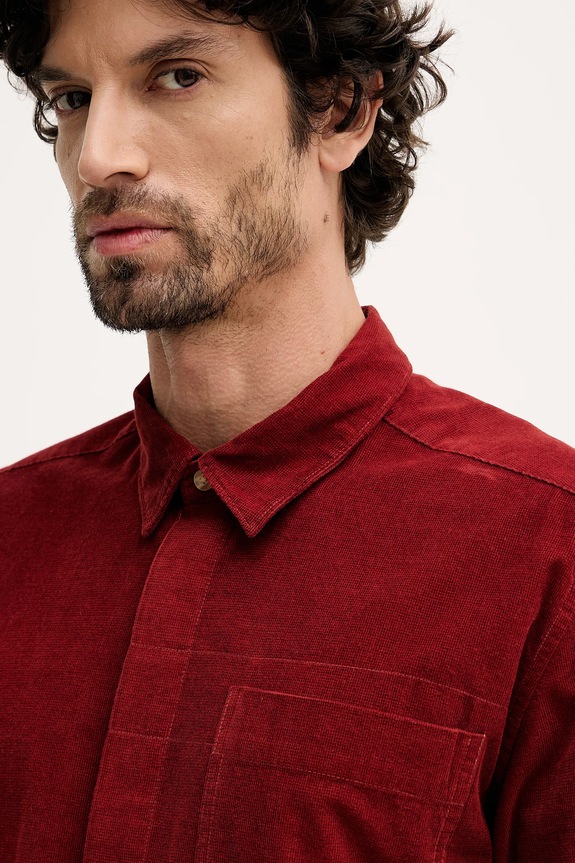 Menčestrová košeľa Barbour Haltcliff červená MSH5706