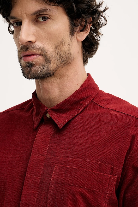 Menčestrová košeľa Barbour Haltcliff červená MSH5706