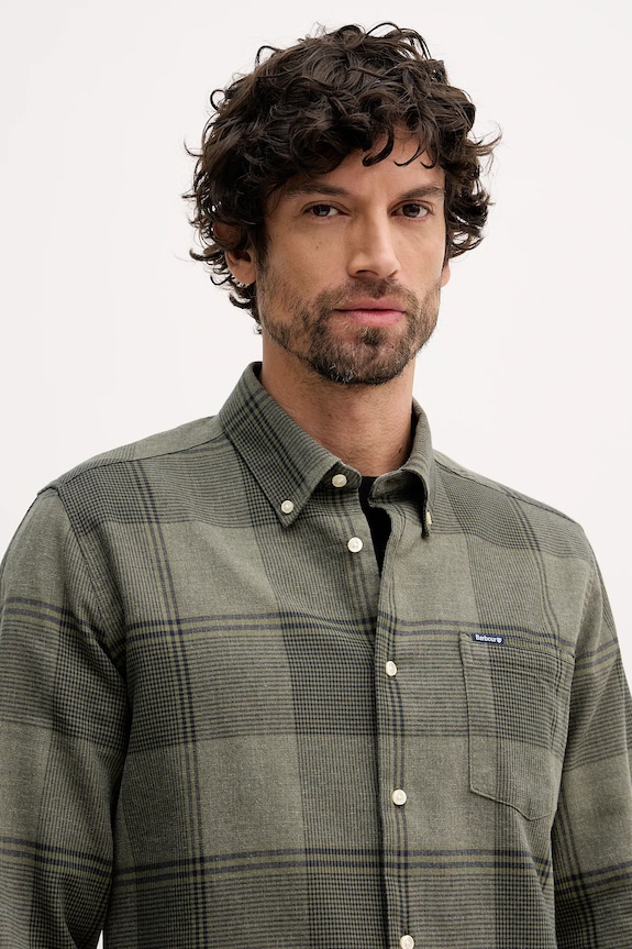 Бавовняна сорочка Barbour Heaney зелений MSH5709