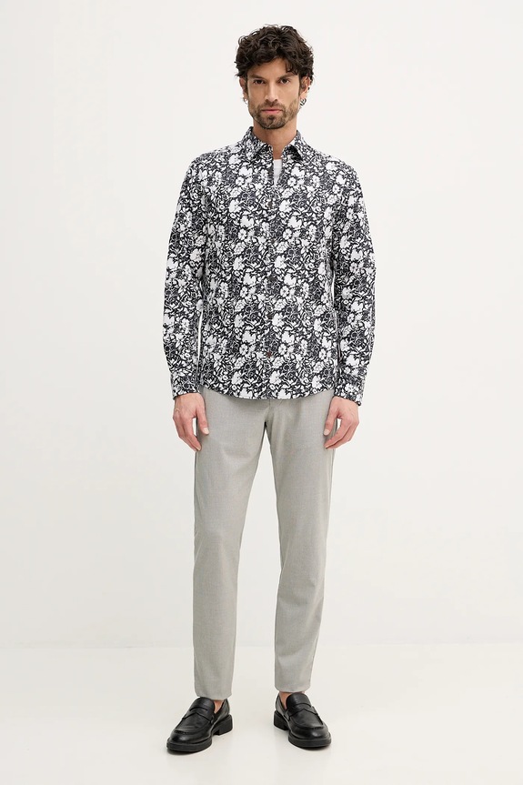 Joop! cămașă din bumbac 30101545 bleumarin SS26