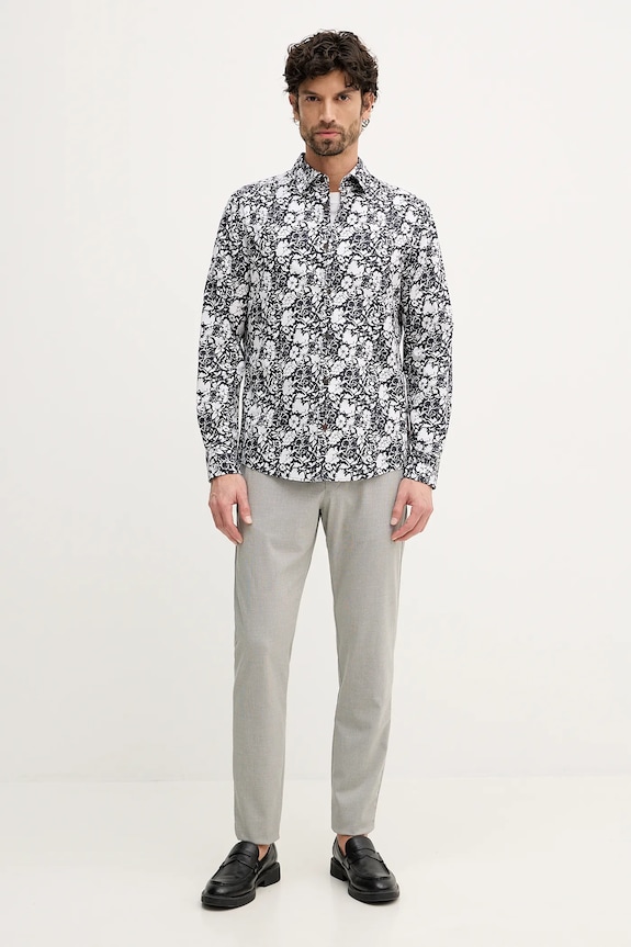 Joop! cămașă din bumbac 30101545 bleumarin SS26