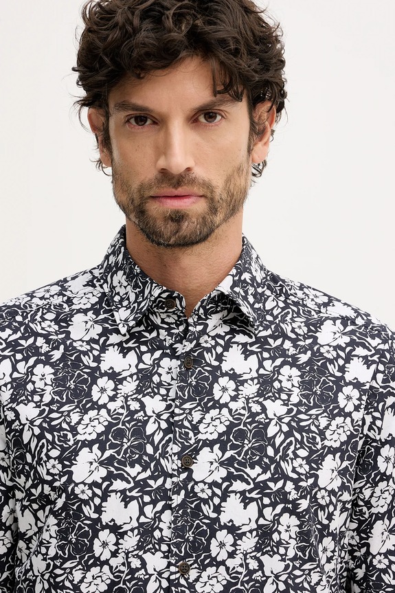 Joop! cămașă din bumbac bleumarin 30101545