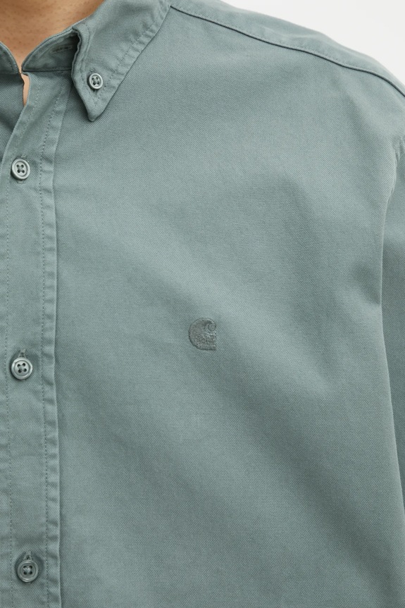 Carhartt WIP cotton shirt LS Bolton Shirt green I030238.3GDGD