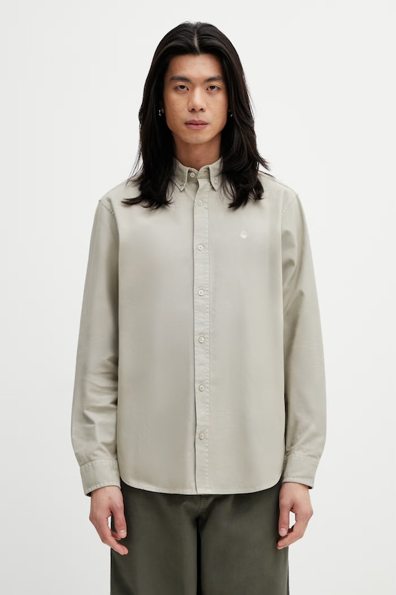 Carhartt WIP LS Bolton Shirt сорочка бавовняна чоловіча бежевий I030238.3GEGD