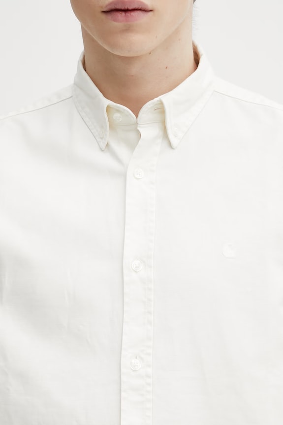 Carhartt WIP koszula bawełniana LS Bolton Shirt beżowy I030238.D6GD