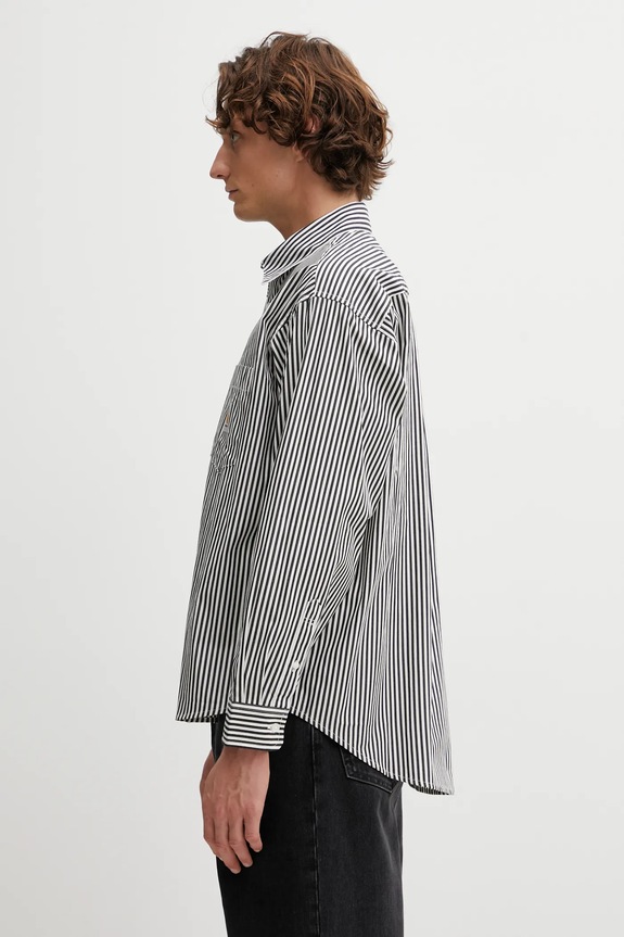 Хлопковая рубашка Carhartt WIP LS Daldry Shirt I035952.3J7XX чёрный SS26