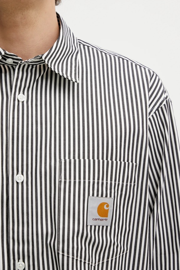 Хлопковая рубашка Carhartt WIP LS Daldry Shirt чёрный I035952.3J7XX