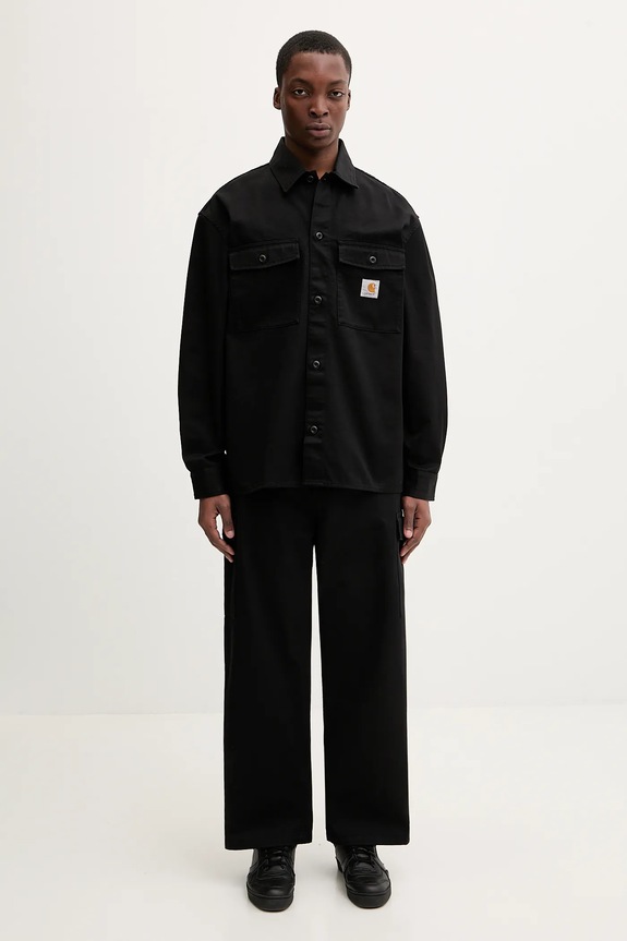 Памучна риза Carhartt WIP Kelly Shirt Jac I036271.8902 черен