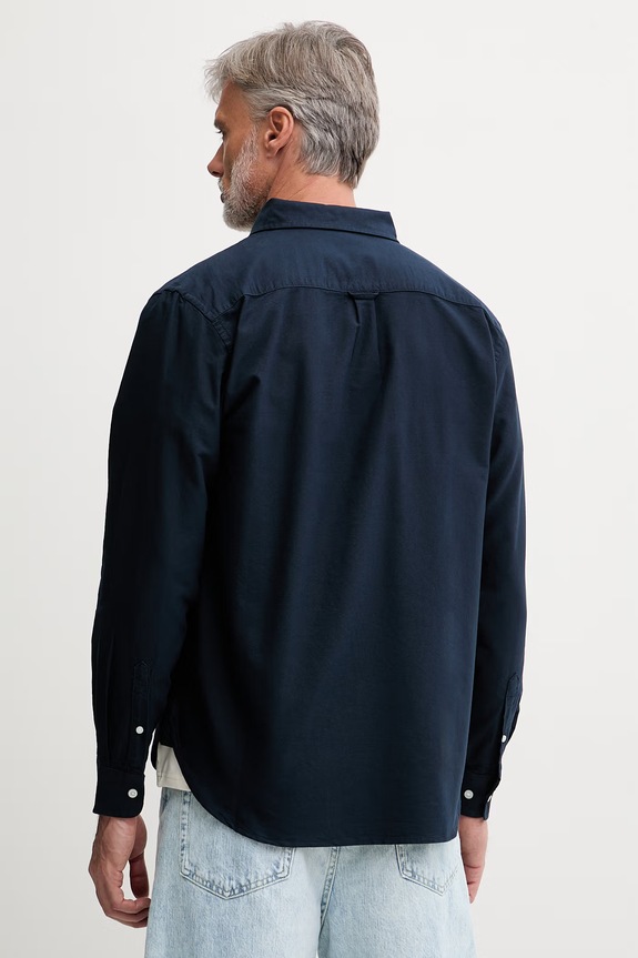 Îmbrăcăminte Helly Hansen cămașă pentru bărbați, din bumbac SHORE 54611 bleumarin