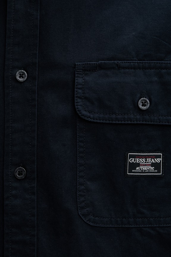 Guess Jeans koszula męska bawełniana M6RH60.WJ921 granatowy