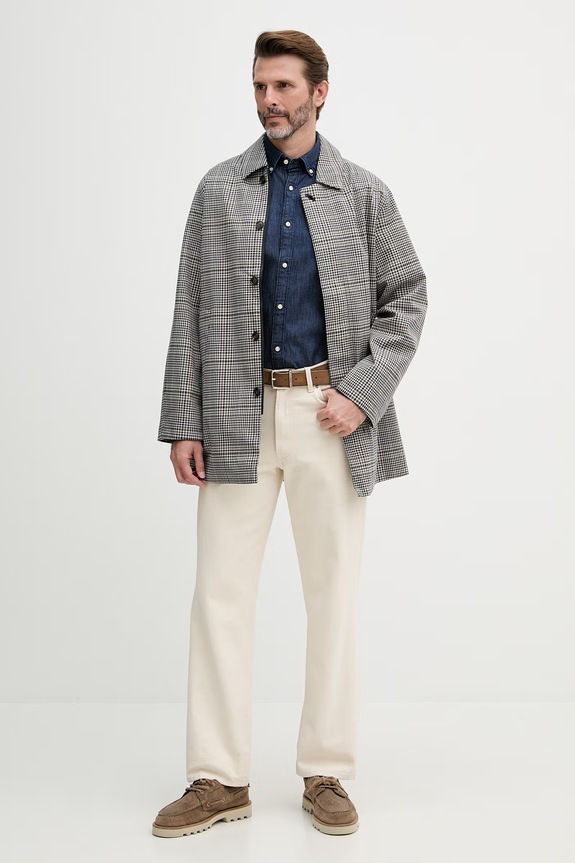 Barbour Koszula męska jeansowa MSH5588 granatowy SS26