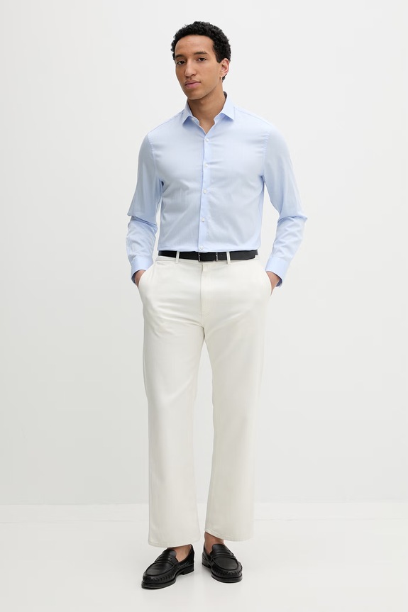 Calvin Klein férfi ing pamuttal LV019EU119 kék SS26