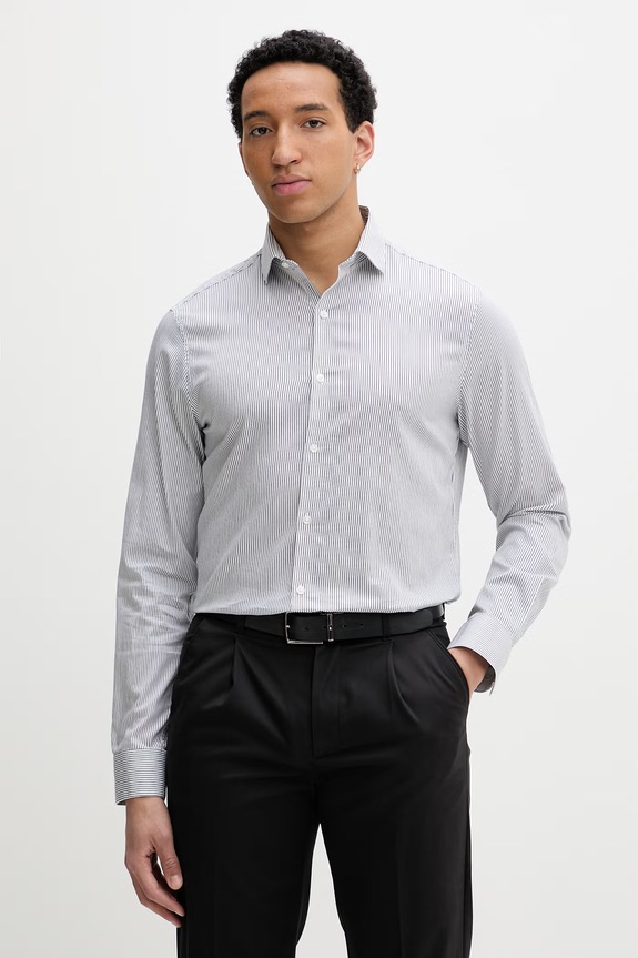Calvin Klein košulja za muškarce s pamukom mornarsko plava LV019EU119