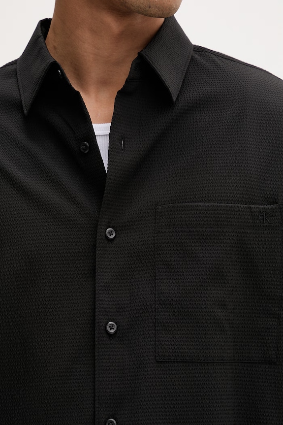 Calvin Klein πουκάμισο Ανδρικό μαύρο LV04LF108G