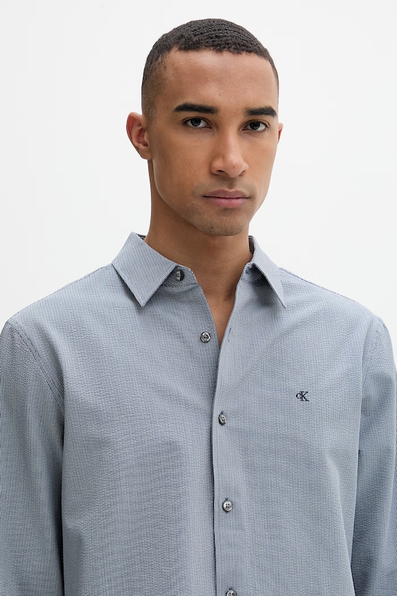 Calvin Klein košeľa pánska s bavlnou tmavomodrá LV04LF110G