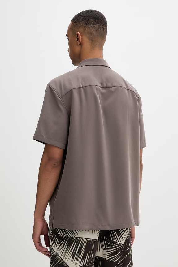 Oblečenie Calvin Klein pánska košeľa s modalom LV04LF114G hnedá