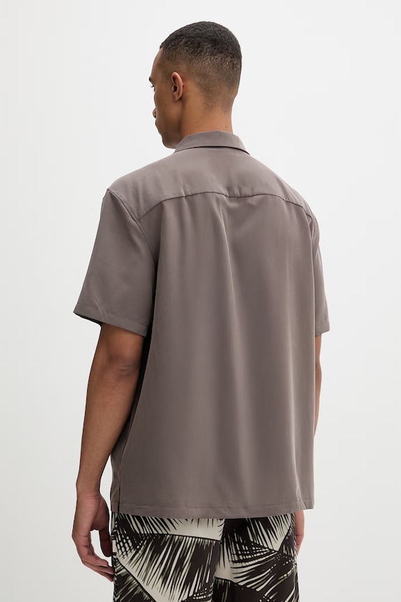 Oblečenie Calvin Klein pánska košeľa s modalom LV04LF114G hnedá